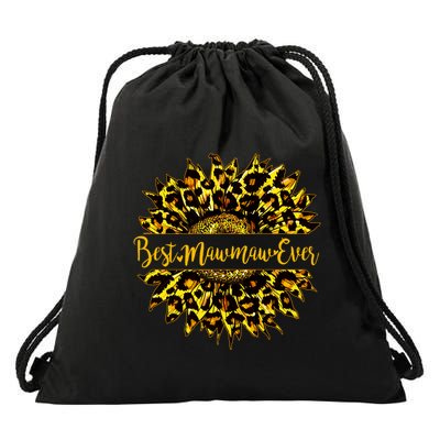 Cute Best Mawmaw Ever Happy Mother's Day Sunflower Drawstring Bag