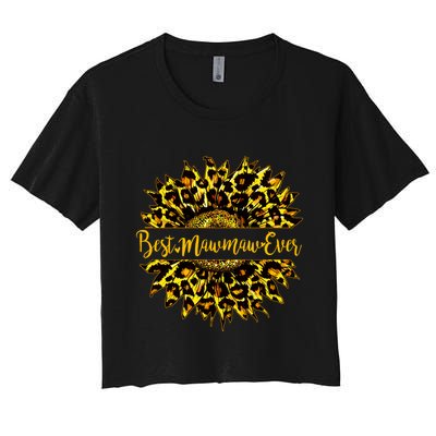 Cute Best Mawmaw Ever Happy Mother's Day Sunflower Crop Top