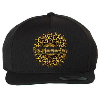 Cute Best Mawmaw Ever Happy Mother's Day Sunflower Wool Snapback Cap