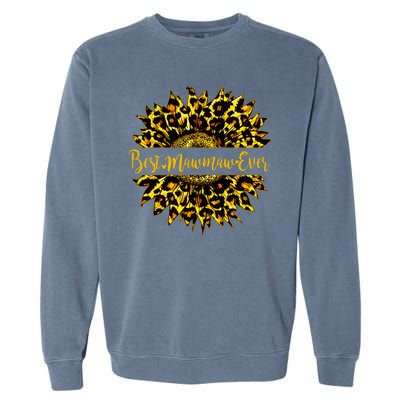 Cute Best Mawmaw Ever Happy Mother's Day Sunflower Garment-Dyed Sweatshirt