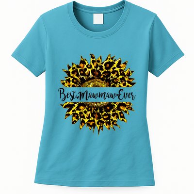 Cute Best Mawmaw Ever Happy Mother's Day Sunflower Womens T-Shirt
