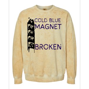 Cold Blue Magnet Broken Colorblast Crewneck Sweatshirt