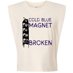 Cold Blue Magnet Broken Garment-Dyed Women's Muscle Tee