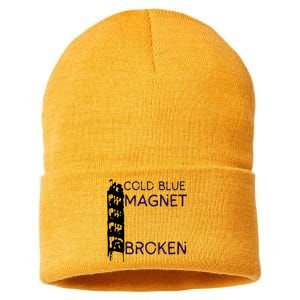 Cold Blue Magnet Broken Sustainable Knit Beanie