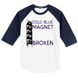 Cold Blue Magnet Broken Baseball Sleeve Shirt