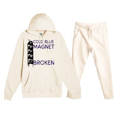 Cold Blue Magnet Broken Premium Hooded Sweatsuit Set