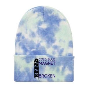 Cold Blue Magnet Broken Tie Dye 12in Knit Beanie