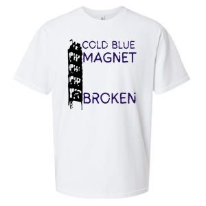 Cold Blue Magnet Broken Sueded Cloud Jersey T-Shirt