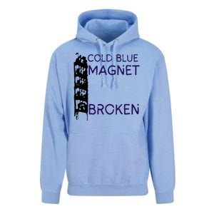 Cold Blue Magnet Broken Unisex Surf Hoodie