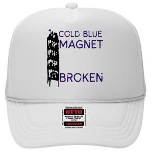 Cold Blue Magnet Broken High Crown Mesh Back Trucker Hat