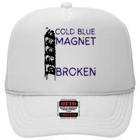 Cold Blue Magnet Broken High Crown Mesh Back Trucker Hat