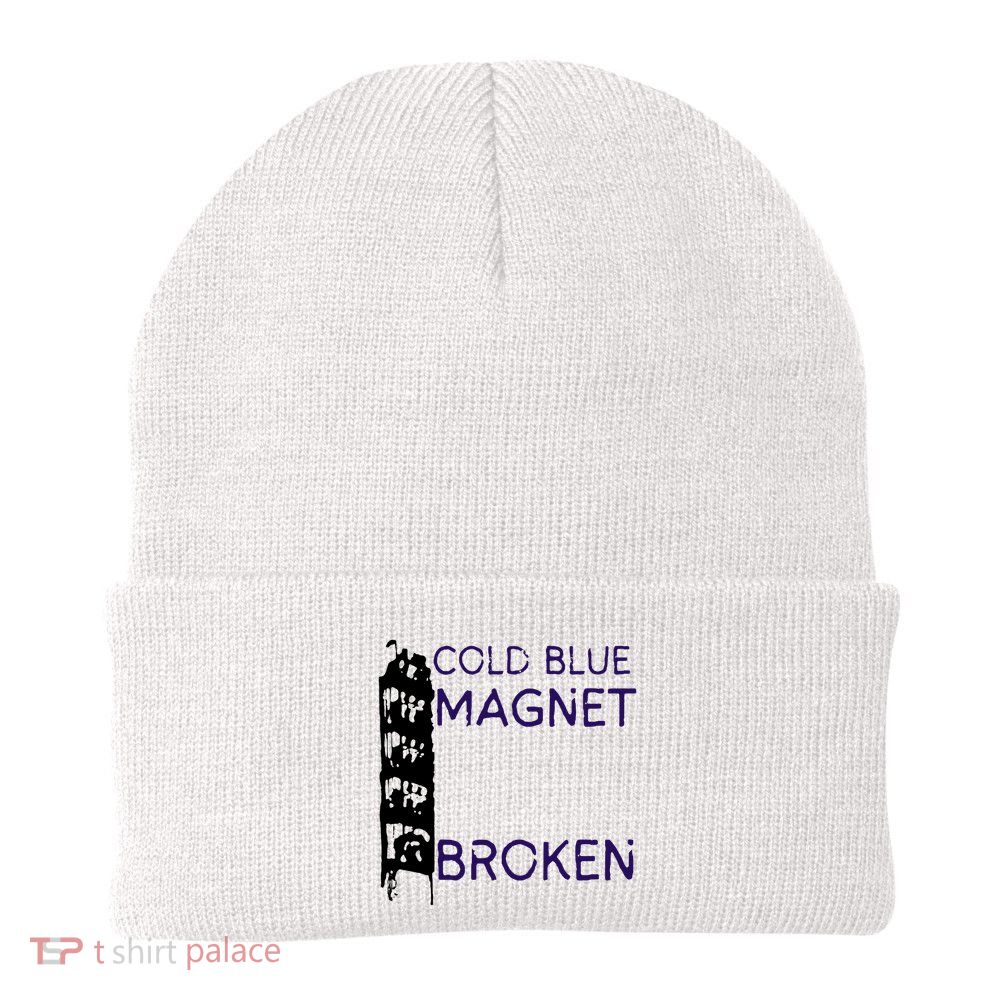 Cold Blue Magnet Broken Knit Cap Winter Beanie