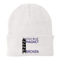 Cold Blue Magnet Broken Knit Cap Winter Beanie