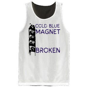 Cold Blue Magnet Broken Mesh Reversible Basketball Jersey Tank