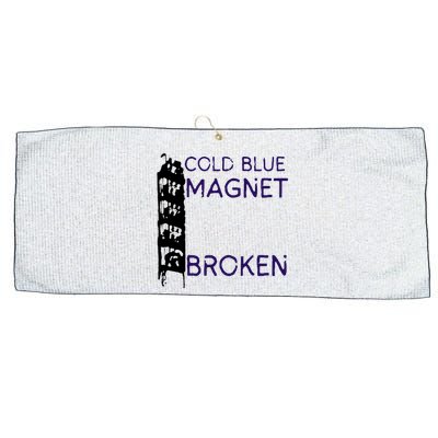 Cold Blue Magnet Broken Large Microfiber Waffle Golf Towel