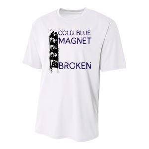 Cold Blue Magnet Broken Youth Performance Sprint T-Shirt