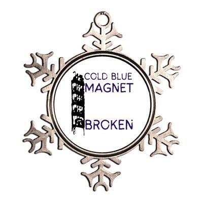 Cold Blue Magnet Broken Metallic Star Ornament