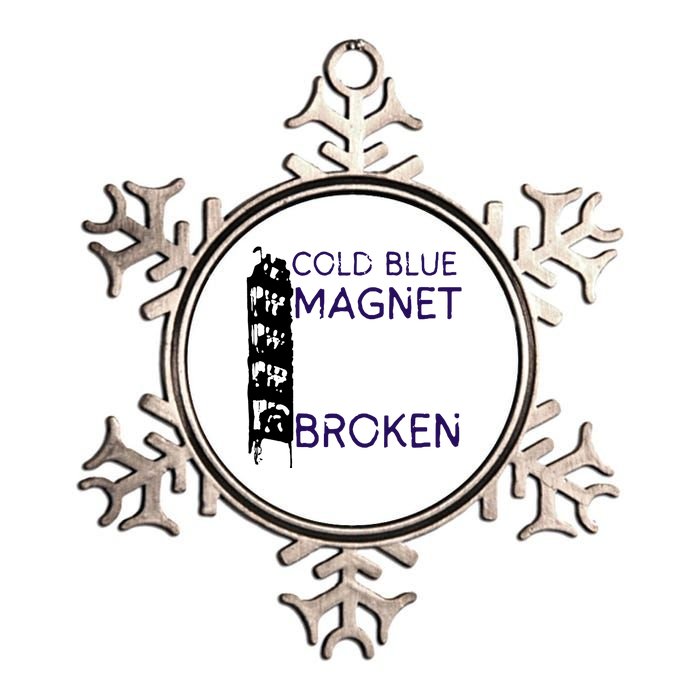 Cold Blue Magnet Broken Metallic Star Ornament