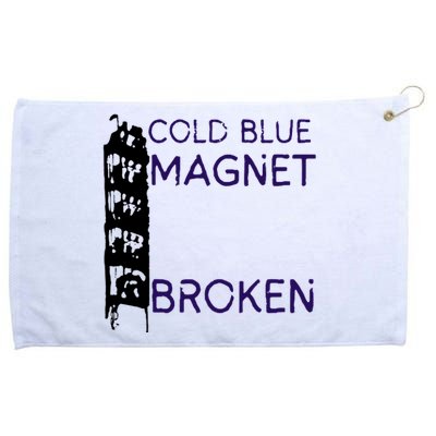 Cold Blue Magnet Broken Grommeted Golf Towel