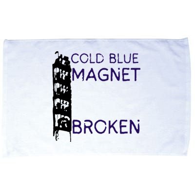 Cold Blue Magnet Broken Microfiber Hand Towel