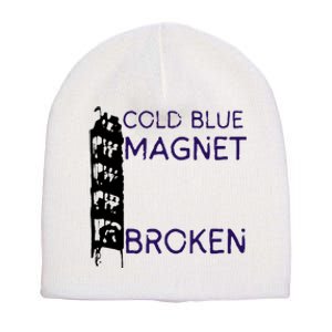 Cold Blue Magnet Broken Short Acrylic Beanie