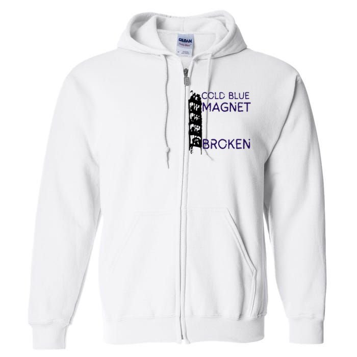 Cold Blue Magnet Broken Full Zip Hoodie