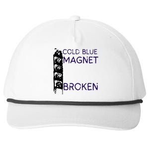 Cold Blue Magnet Broken Snapback Five-Panel Rope Hat