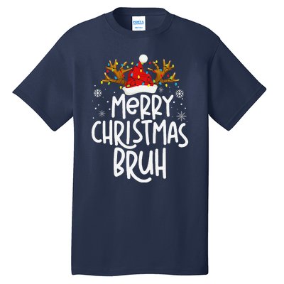 Christmas Bruh Meme Funny Saying Bro Greeting Pajamas Tall T-Shirt