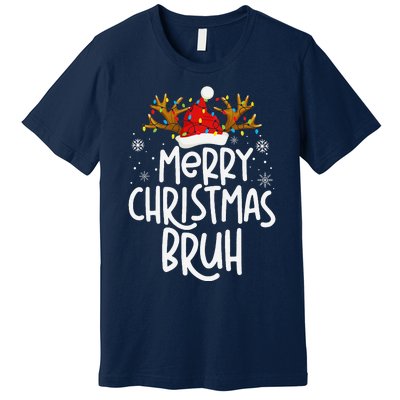 Christmas Bruh Meme Funny Saying Bro Greeting Pajamas Premium T-Shirt