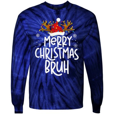 Christmas Bruh Meme Funny Saying Bro Greeting Pajamas Tie-Dye Long Sleeve Shirt