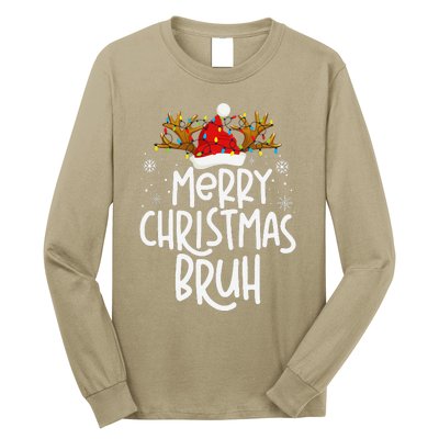 Christmas Bruh Meme Funny Saying Bro Greeting Pajamas Long Sleeve Shirt