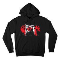 Canadian Bear Maple Leaf Canada Flag Patriotic Tall Hoodie