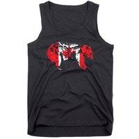 Canadian Bear Maple Leaf Canada Flag Patriotic Tank Top