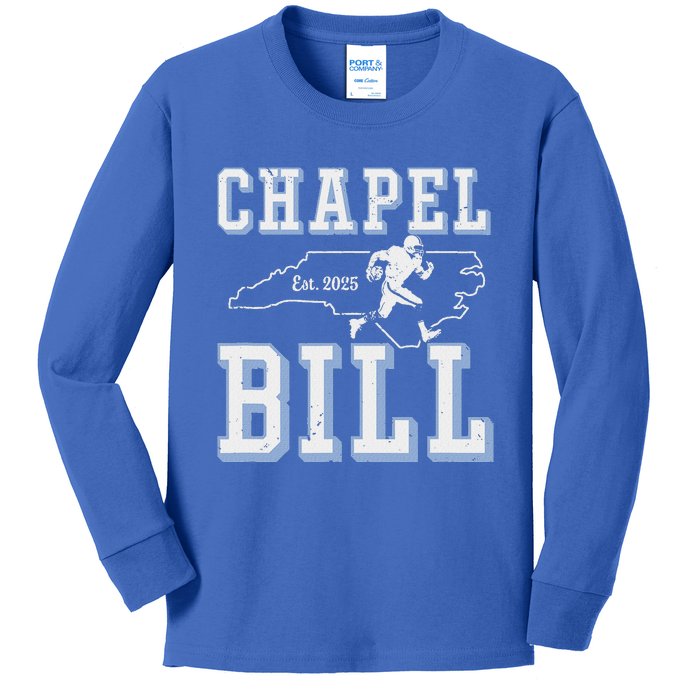 Chapel Bill Merch Vintage North Carolina Fan Merch Kids Long Sleeve Shirt