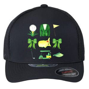 Coquette Bow Masters Golf Tournament Graphic Golfing Golfer Flexfit Unipanel Trucker Cap