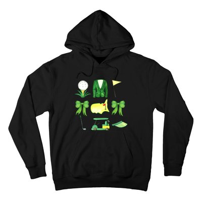 Coquette Bow Masters Golf Tournament Graphic Golfing Golfer Hoodie