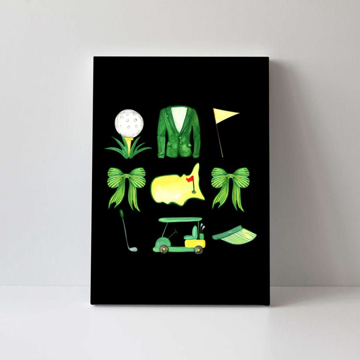 Coquette Bow Masters Golf Tournament Graphic Golfing Golfer Canvas