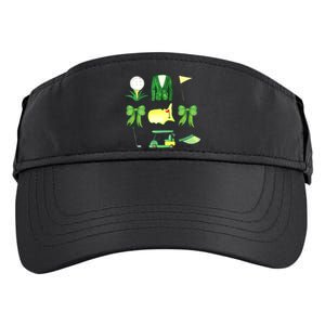 Coquette Bow Masters Golf Tournament Graphic Golfing Golfer Adult Drive Performance Visor