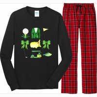 Coquette Bow Masters Golf Tournament Graphic Golfing Golfer Long Sleeve Pajama Set