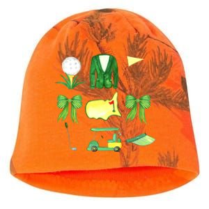 Coquette Bow Masters Golf Tournament Graphic Golfing Golfer Kati - Camo Knit Beanie