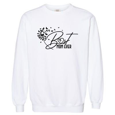 Cute Best Mom Ever Butterfly Dandelion Garment-Dyed Sweatshirt