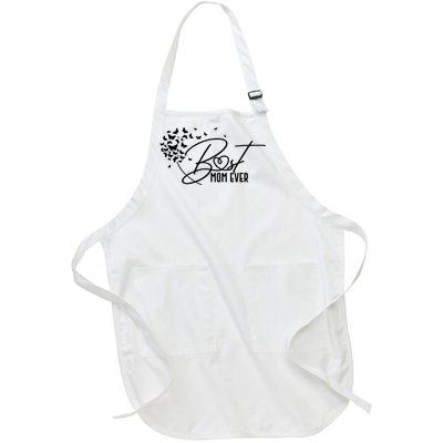 Cute Best Mom Ever Butterfly Dandelion Full-Length Apron With Pockets