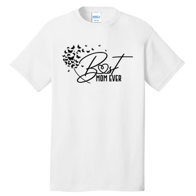 Cute Best Mom Ever Butterfly Dandelion Tall T-Shirt