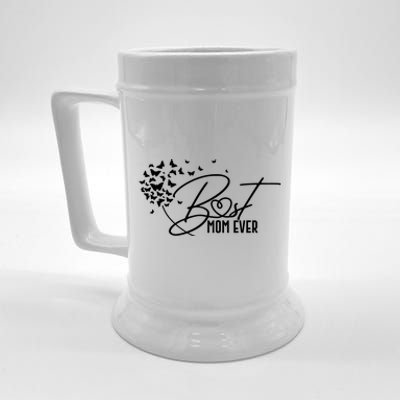 Cute Best Mom Ever Butterfly Dandelion Beer Stein