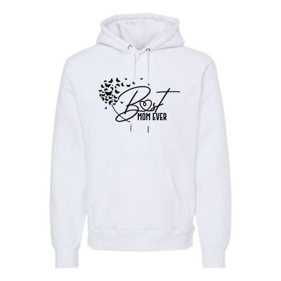 Cute Best Mom Ever Butterfly Dandelion Premium Hoodie