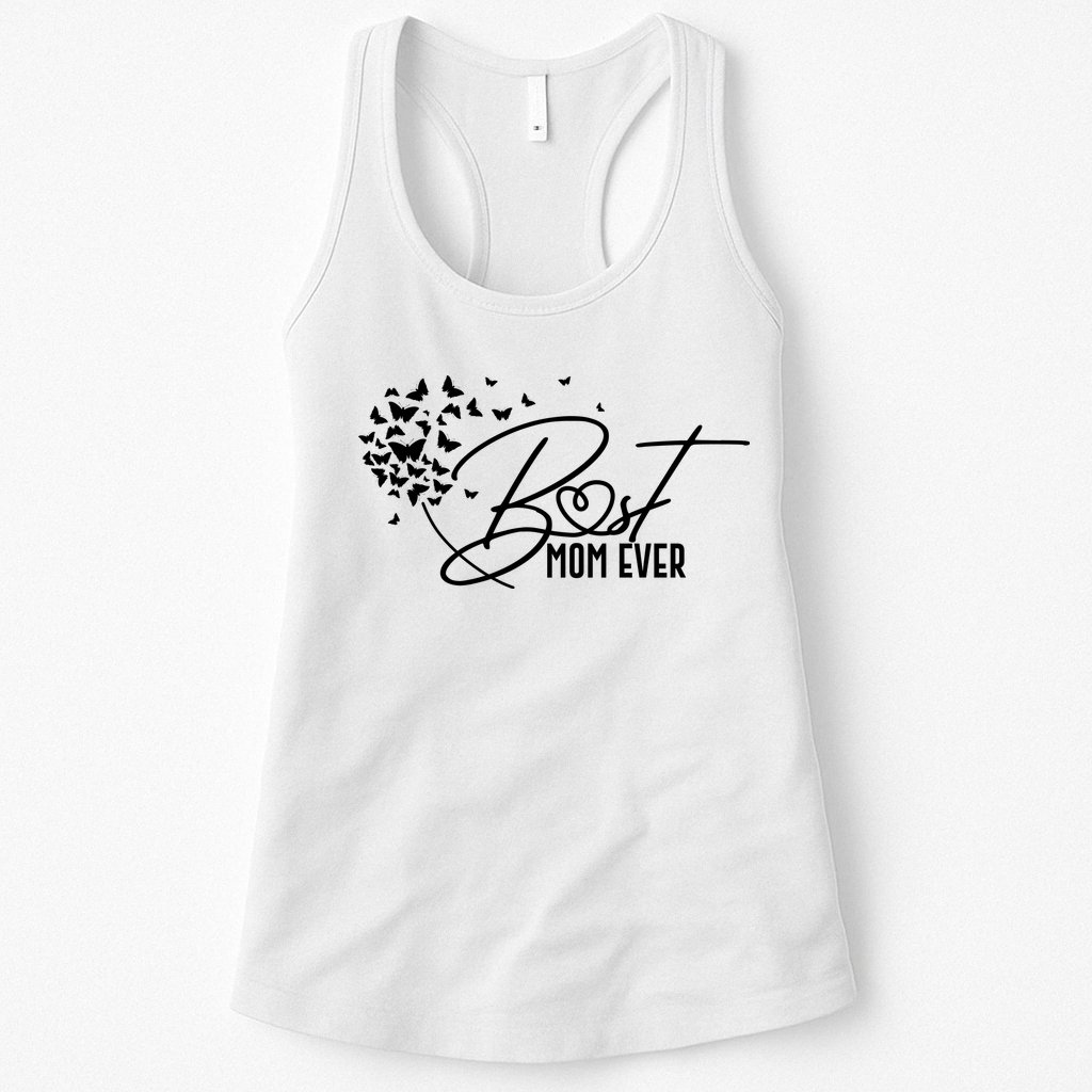 Cute Best Mom Ever Butterfly Dandelion Womens Tank Top