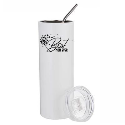 Cute Best Mom Ever Butterfly Dandelion Stainless Steel Tumbler