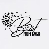 Cute Best Mom Ever Butterfly Dandelion Womens T-Shirt