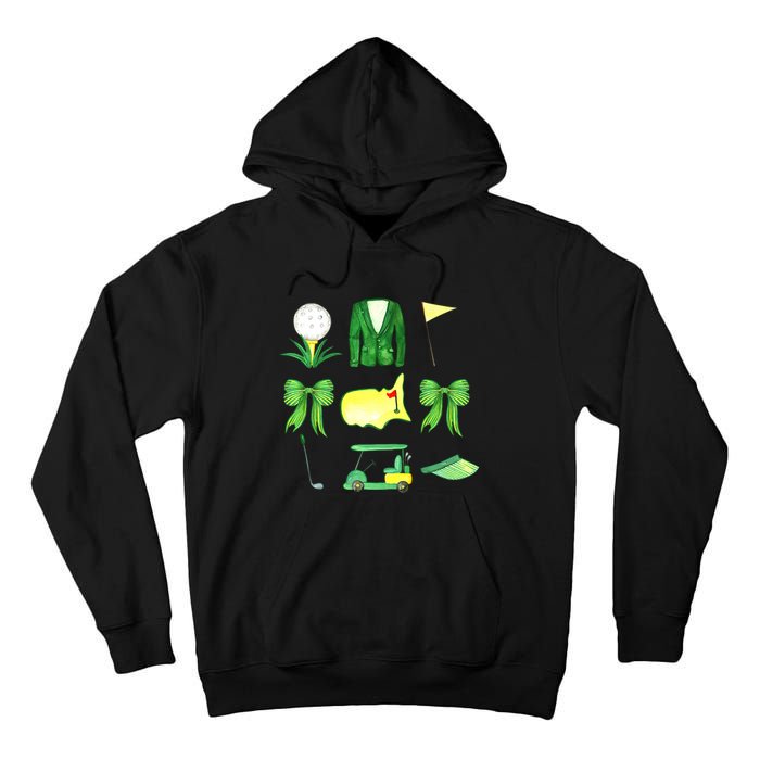 Coquette Bow Masters Golf Tournament Graphic Golfing Golfer Tall Hoodie