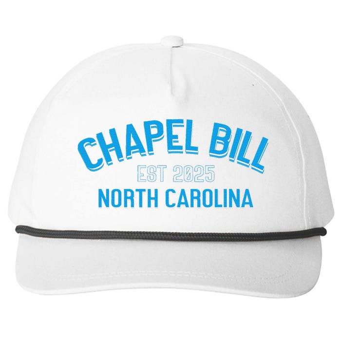 Chapel Bill North Carolina Est 2025 Fanny Vintage Style Snapback Five-Panel Rope Hat